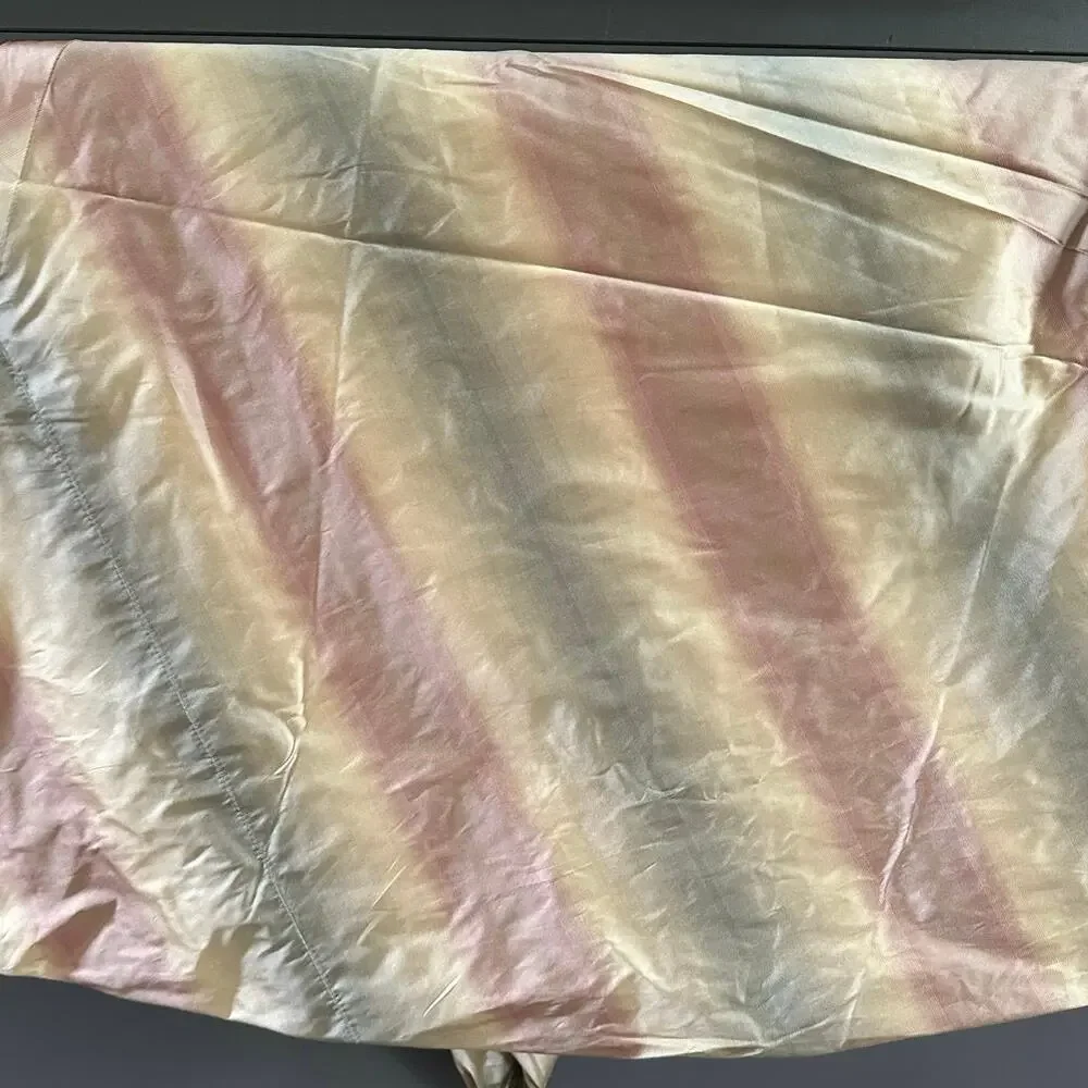 Silk Tablecloth 90” taffeta custom made luxurius pastel cream pink blue round